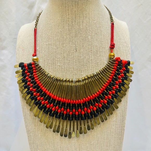 Bronze, black, and red statement piece - Picture 1 of 1